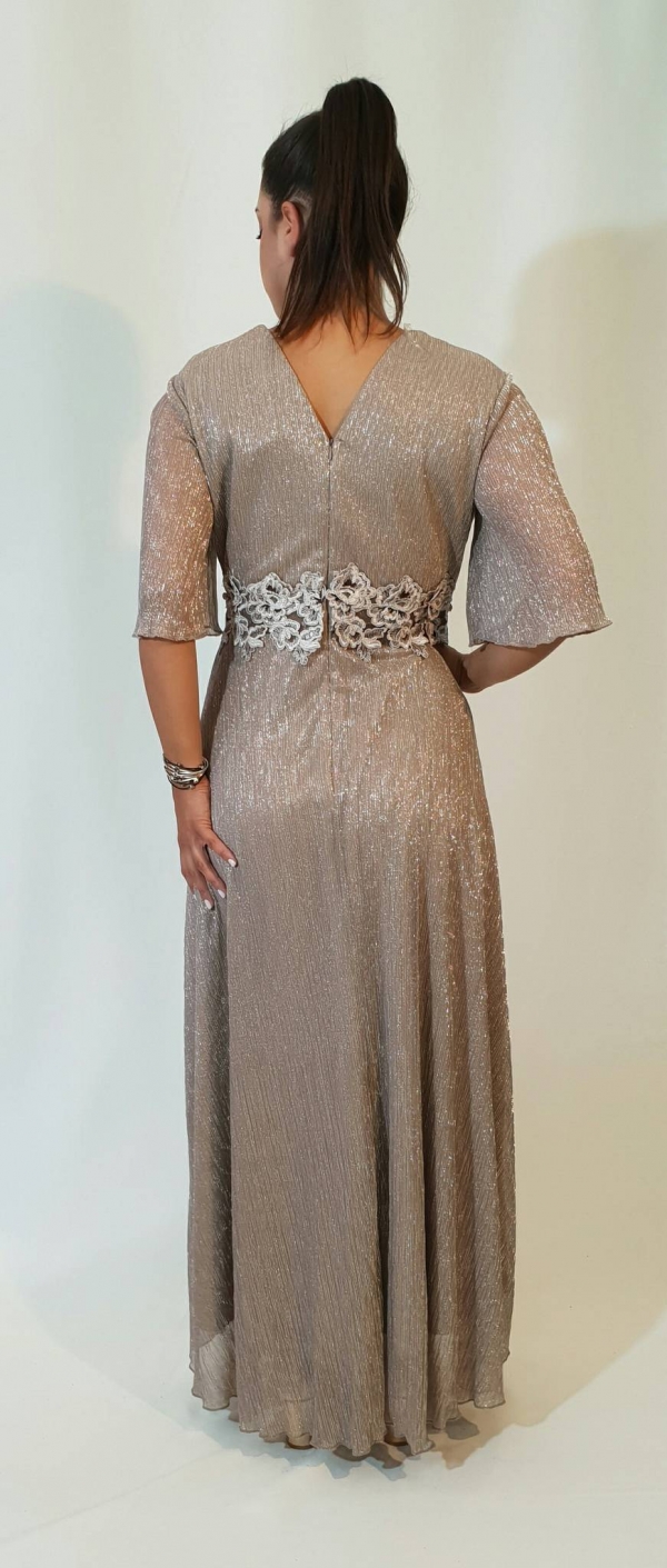 Εντυπωσιακό φόρεμα lurex με μανίκι