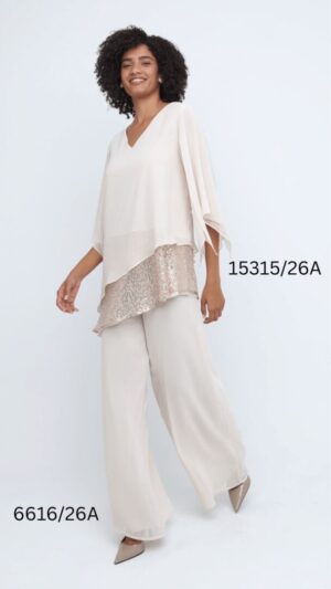 Tουνίκ chiffon με παγιέτα .